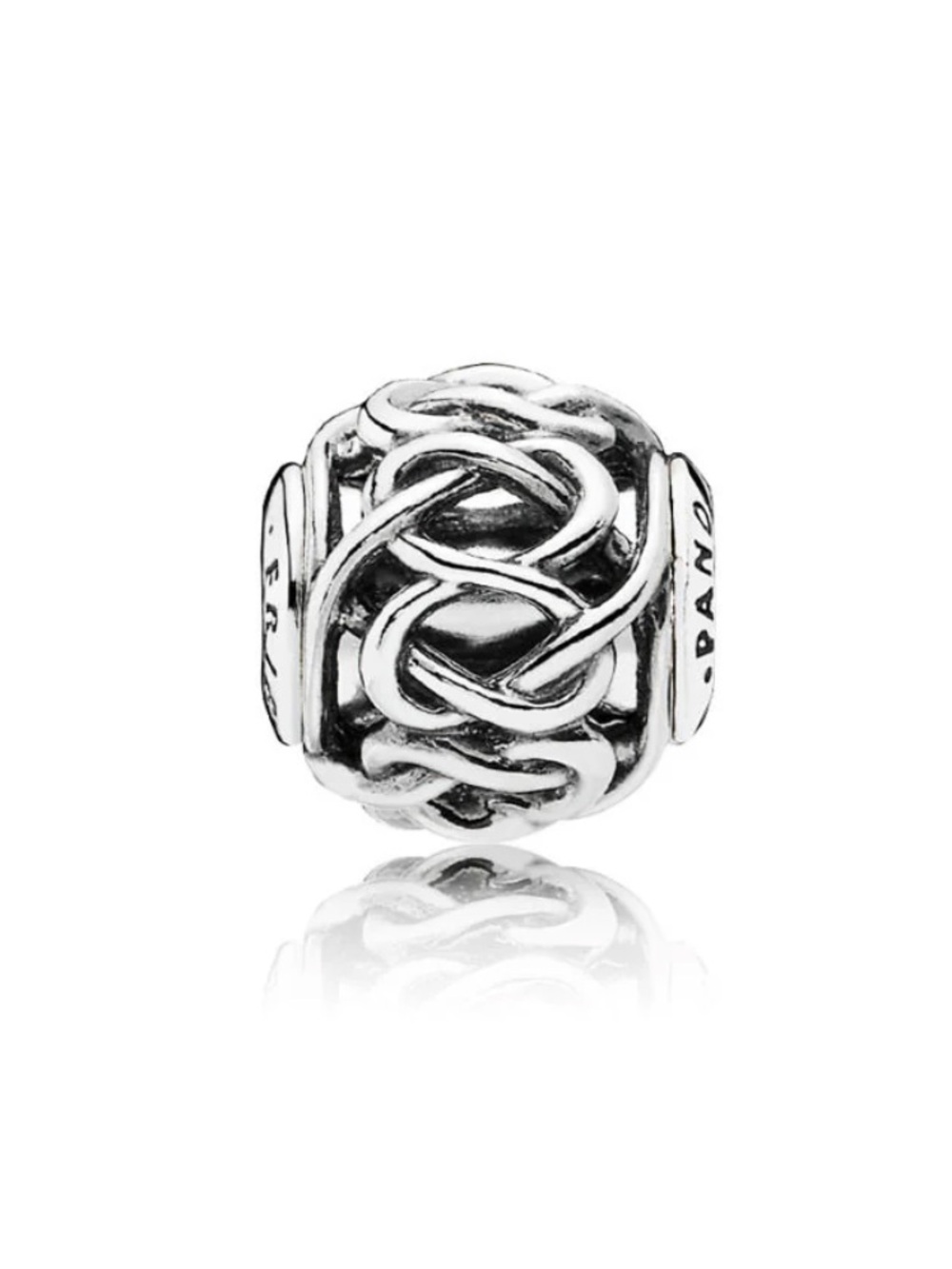 Pandora Essence “Friendship” Silver Interwoven Knot Charm